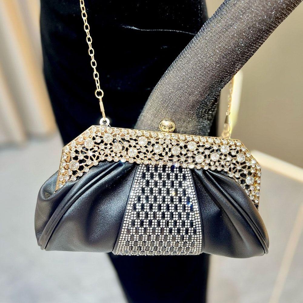 Neue Diamantbesetzte Abendtasche Handtasche Elegante Handtaschen mit großem Fassungsvermögen Clutch Tasche für Damen Party Und Bankett