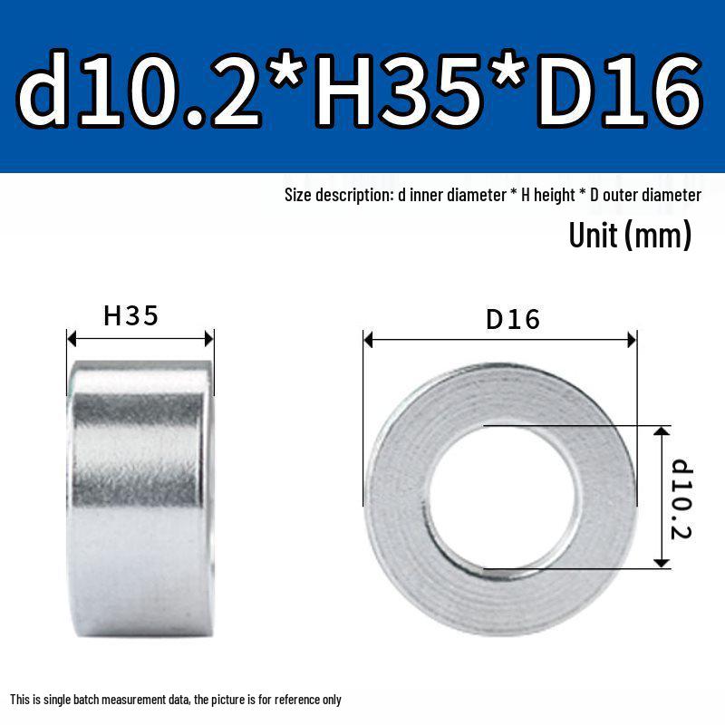 M8M10 Aluminum Alloy Thickened Round Hollow Spacer Sleeve