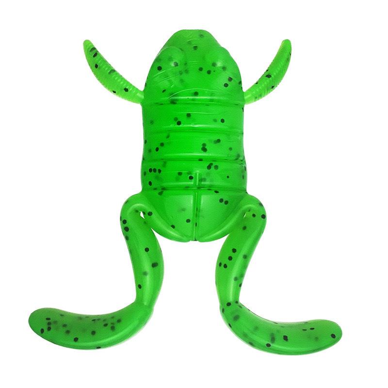 5Pcs/Set Lure Bait 10G/Piece Water Surface Kick Frog Fake Bait High Simulation Tpe Frog Soft Bait Frog-Like Stance Lure