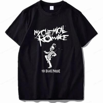 European Size Cotton My Chemical Romance Men's Fashion T-shirt Crew Neck Short Sleeve Comfortable Soft Fabric Tee
