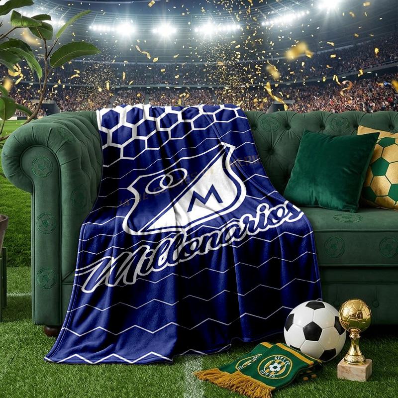 Blue White Crest Pattern Blanket Lightweight Ideal Bedding Blanket Perfect for Travel, Camping, Living Rooms, Offices, Sofas, Fan Christmas gift