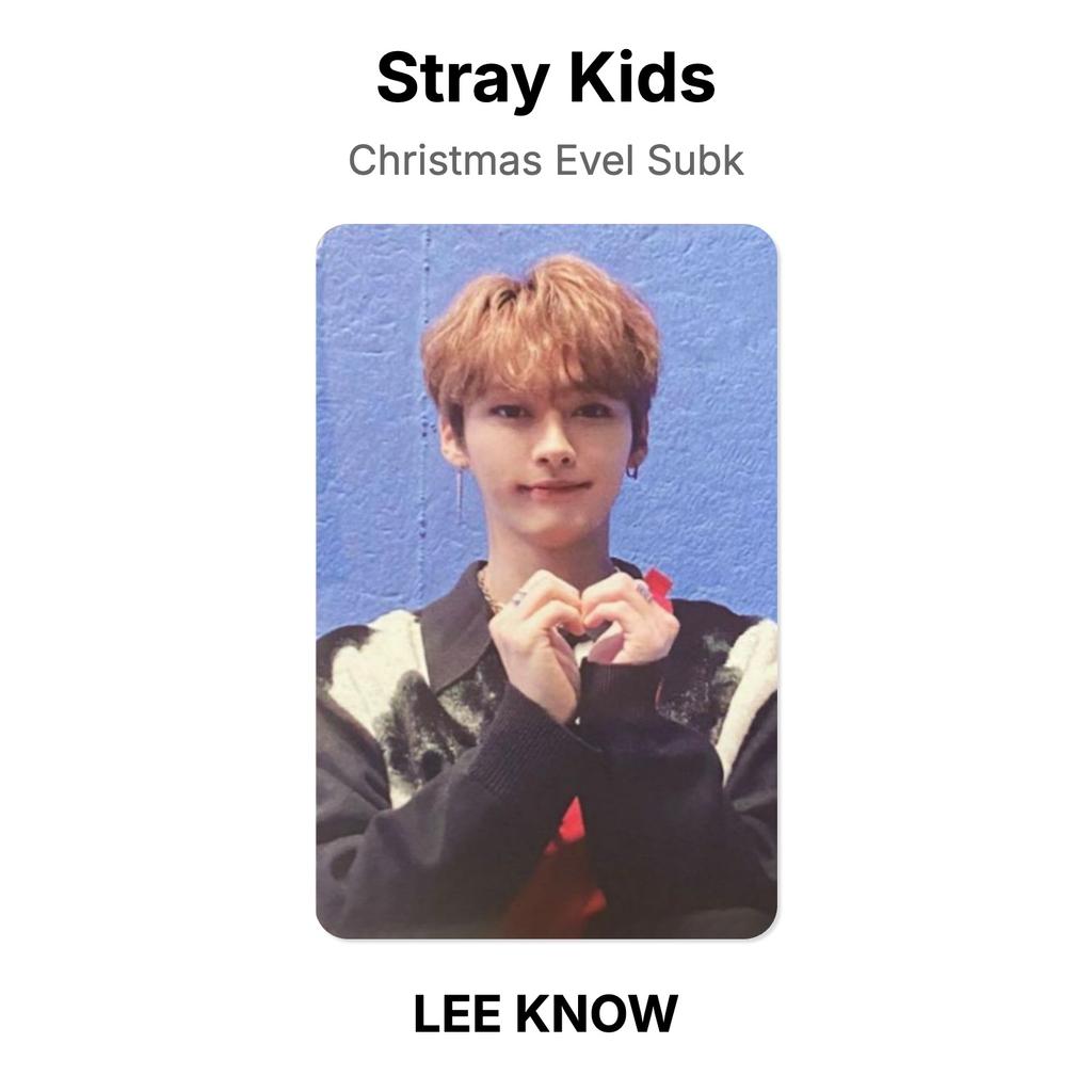 Stray Kids Christmas Evel Subk Official Photocard