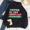 YIPPEE KI YAY Veselé Vánoce Parodie na Smrtonosnou past Černá mikina s kapucí Pohodlná Osobnost Unisex Pánské Sportovní oblečení