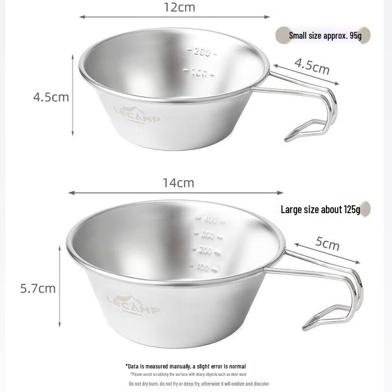 Ruhan Outdoor 304 SS Sierra Bowl & Camping Tableware Set