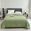 Nine-Grid Double-Layer Blanket Thickened Same Color Lamb Wool Skin-Friendly Comfortable Multi-Functional Leisure Nap Blanket