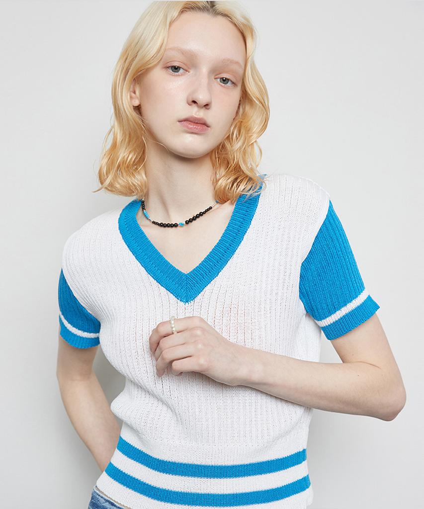 LARTIGENT L3 Bold Double Line Knit(Blue)