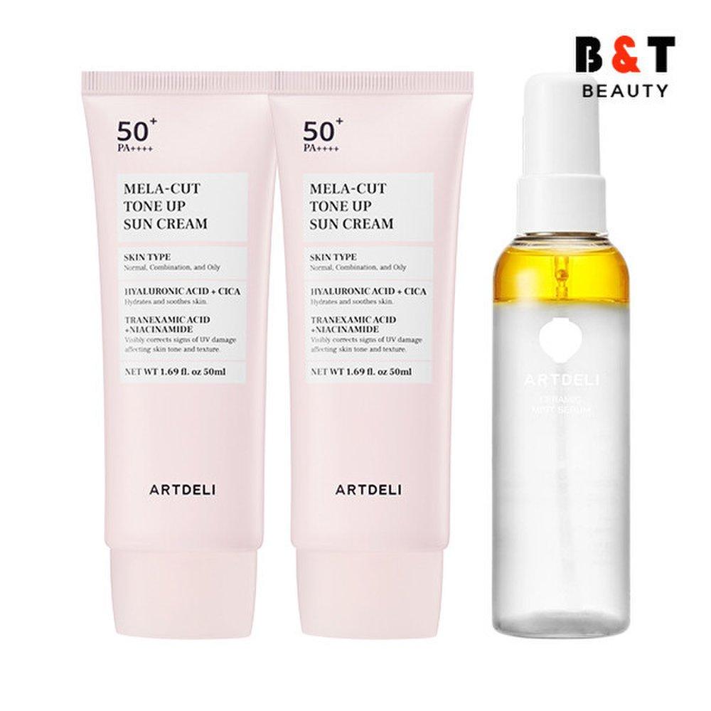 

ARTDELI Melacut Tone-Up Sun Cream 50ml x2 + Ceramic Mist Serum 100ml