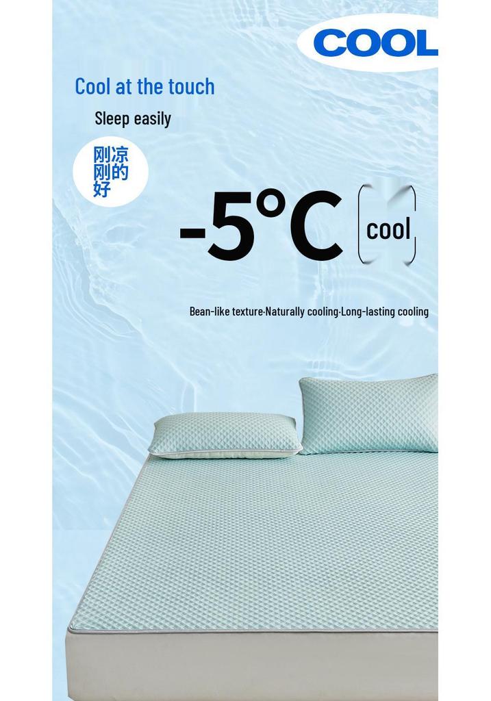 Zomer IJszijde Koelmat Drie Delig Set: Opvouwbaar, Wasbaar, Geschikt voor Airconditioning, voor Studentenkamer en Enkele Bedden