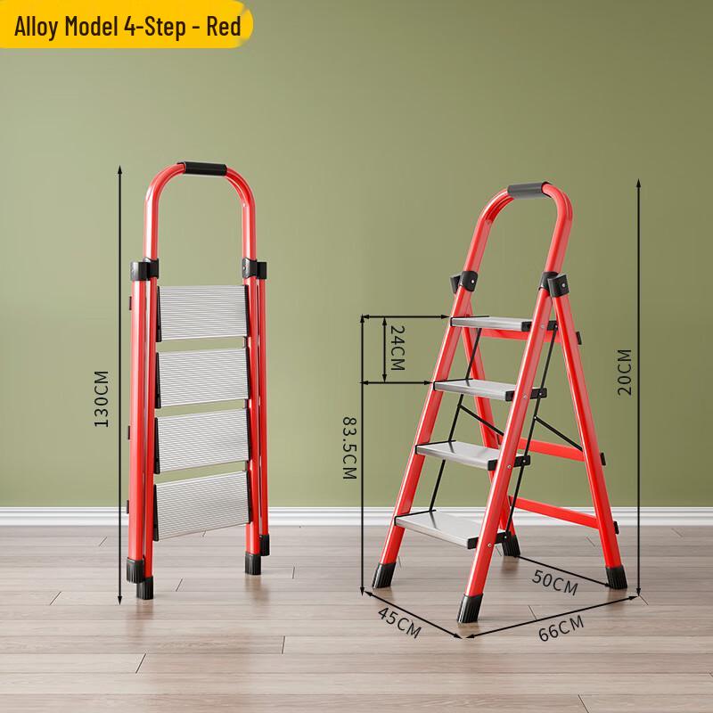 4-Step Aluminum Folding A-Frame Ladder
