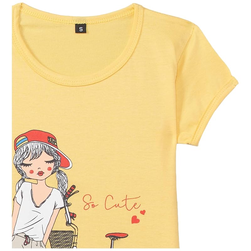 T2F Girl's Plain Regular Fit T-Shirt (GLS-TSRT-03_Multicolor 3 2-3 Years)