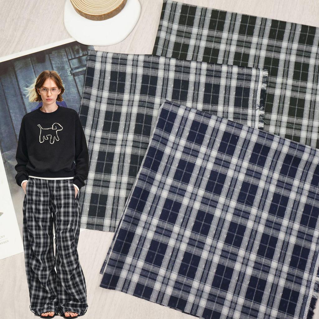 Spring/Summer Lolita Plaid TR Stretch Jacquard Fashion Fabric