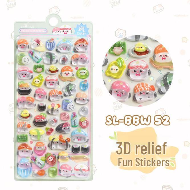 Popular 3D Animal Cartoon Crystal Stickers for Kids' Phone Cases