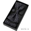 Men's Formal & Casual Bow Tie, Cufflinks, and Pocket Square Set - Korean Style for Weddings & Events