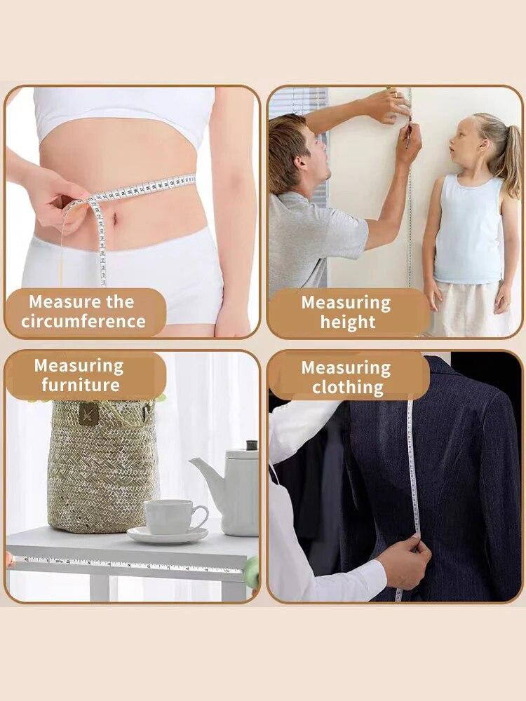 2 Meters Soft Tape Measure Double Scale Body Sewing Flexible Measurement Ruler For Body Self-Lock Measuring Tools Tailor Craft