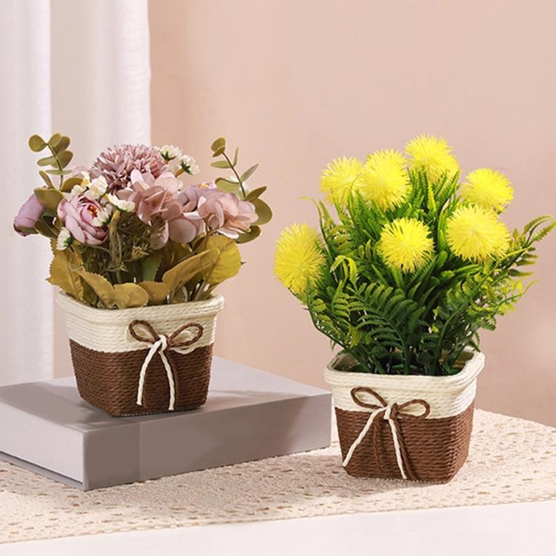 Tabletop Artificial Flower Decorations Simulation Potted Plant Ornaments