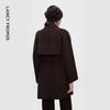 Langzi Women's 100% Wool Double-faced Lapel Coat