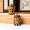 Exquisitely Carved Green Sandalwood Phone Pendant Ornament