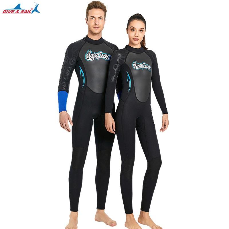 Diving Wetsuit 3mm Fullsuit Men Women Thermal Neoprene Surf Snorkeling Swimsuit Winter Fall