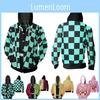 Demon Slayer Kimetsu No Yaiba Vibrant Soft Zipper Up Hoodie For Comfort