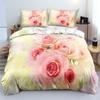 Classic Duvet Cover Sets Flower Blue Gold King,Queen,Full,Twin Double Quilt Covers Pillowcases Bed Linens Bedding Set 260x240cm