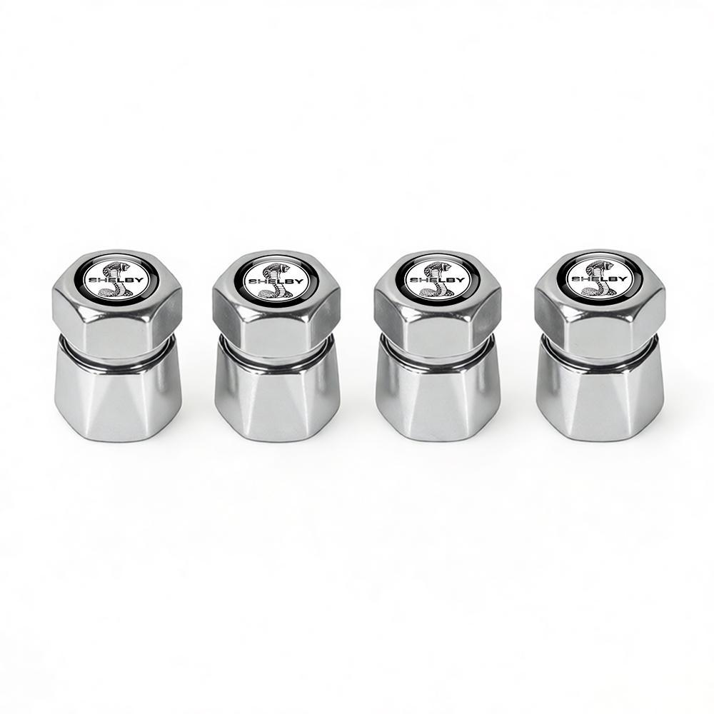 pdzh2 4Pcs Car Metal Wheel Valve Caps Covers Accessories For Ford Focus Kuga Mondeo Ranger Fiesta Mustang ST Shelby Fusion Edge Escape