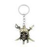 Fashion Vintage Key Chain Charm Pirates Of The Caribbean Keychain Jack Sparrow's Skull Pendant Keyring For Men Women Gifts