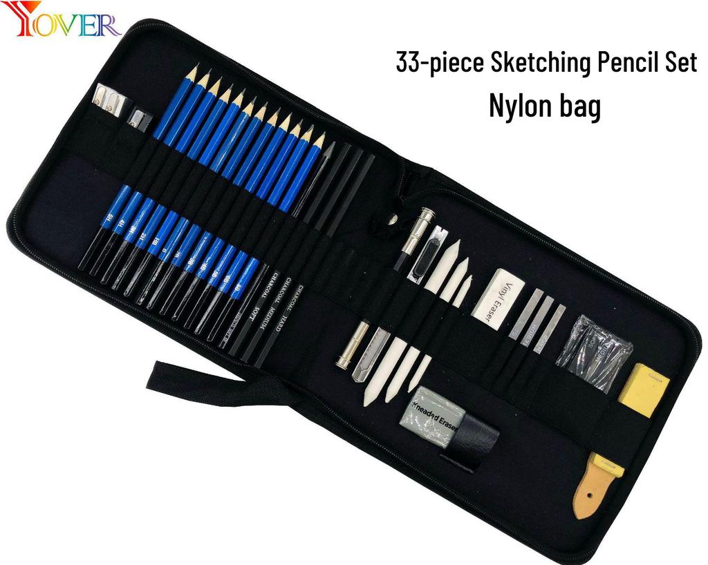 33-Piece Beginner Sketching Pencil Set for Drawing and Art Supplies