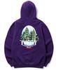 Snowy Forest Graphic Hoodie - Purple