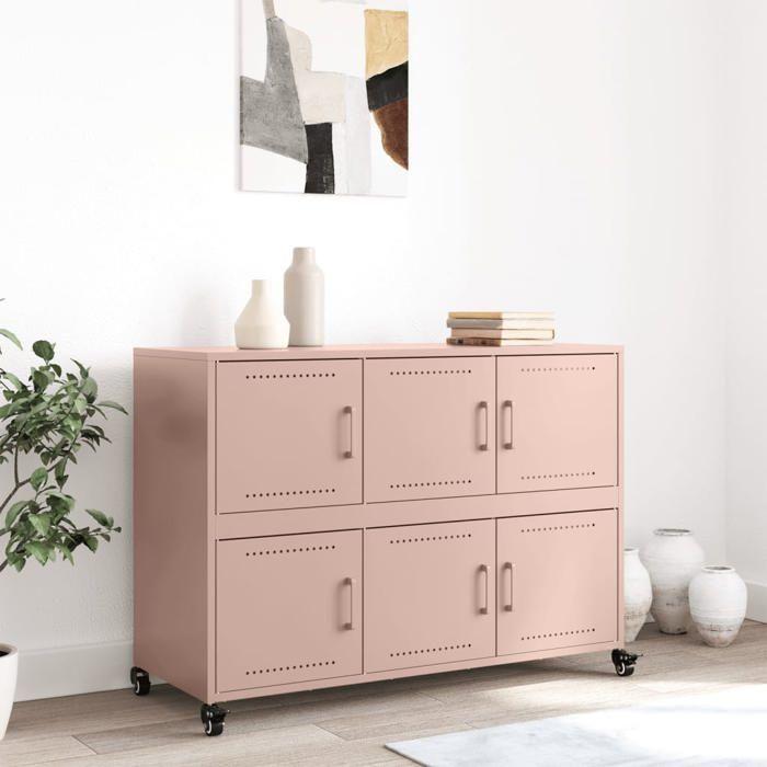 VidaXL Buffet, Armoire avec Porte, Placard avec Rangement, Organisateur de Salle de Séjour Salon Maison Intérieur, Rose 846741