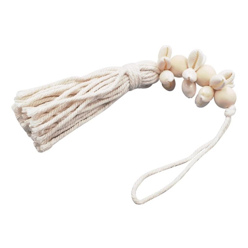 Muschel Holzperlen Kette Anhänger Quasten für Strandtasche Schmuck DIY Basteln Holzperlen Girlanden Schmuck Bauernhaus Dekoration