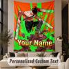Custom Text Printed Tapestry Chainsaw Man Pattern Large Wall Hanging Indoor Room Decor
