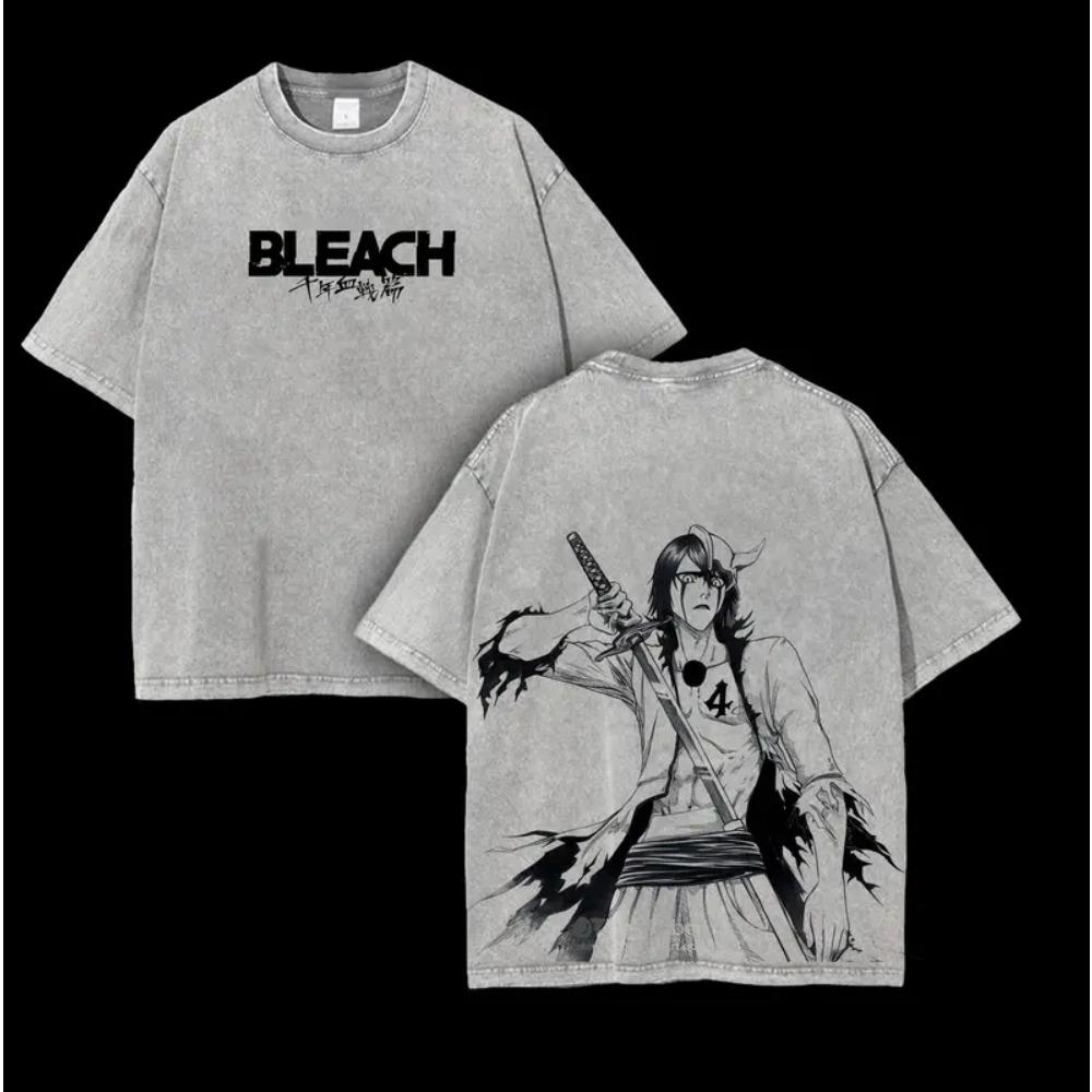 

Горячее Аниме BLEACH Улькиорра Сифер Принт Футболка Мужская Женская Короткий Рукав Одежда Хлопковая Футболка Ретро Выстиранная Футболка Харадзюку Топы XL