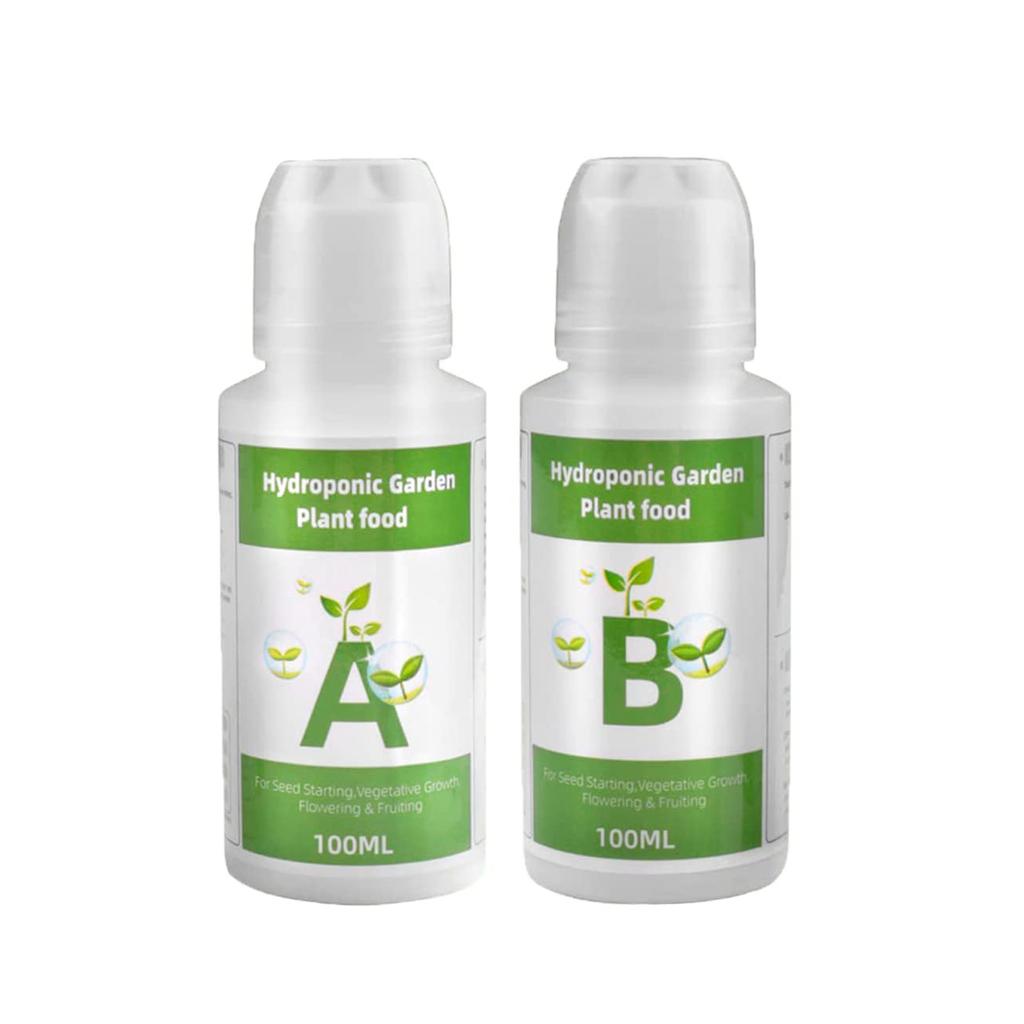 Garden Outdoor Equipment Soilless Cultivation A B Fertilizer Plant Universal Nutrient Solution Hydroponic Plant Fertilizer Hydroponic Planter 100ml*2