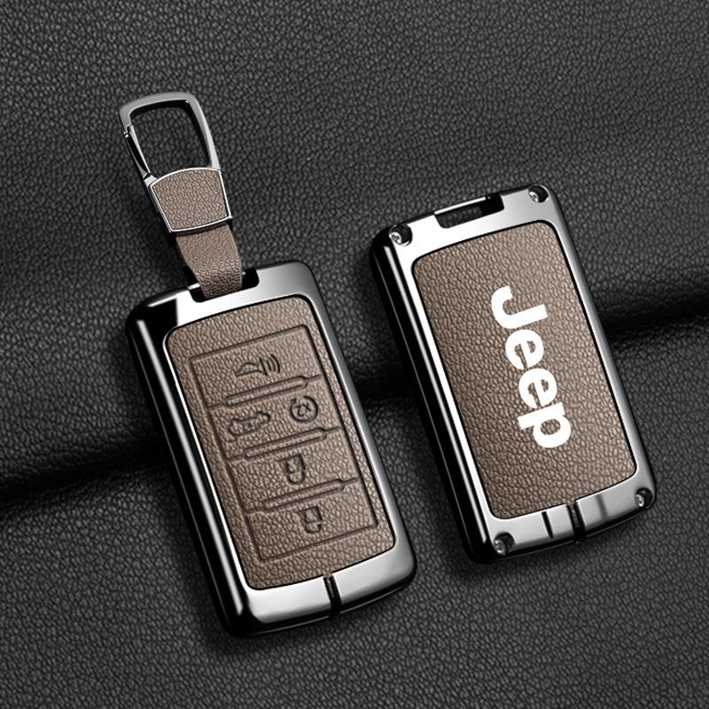 Compatible Jeep Key Case for Compass, Renegade, Cherokee, Grand Commander, Grand Cherokee