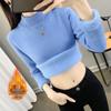 2025 Women's Plus Size Velvet-Lined Thick Warm Round Neck Sweater - Slim Fit Autumn/Winter Pullover