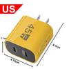 45W GaN Dual PD Charger Fast Charging USB Adapter For iPhone 15 iPad Samusng Huawei Tablet Laptop USB-C Quick Charge Plug