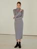 Etmont Layered Slim Long Dress Light Blue