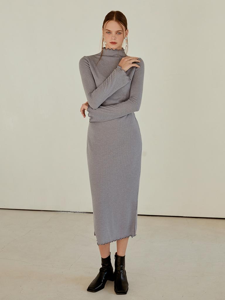 Etmont Layered Slim Long Dress Light Blue