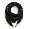 Fashion Magnetic Snap Scarf Daily Minimalist Versatile Luxury Square Neck Warmer For Neck Wrinkle Covering And Necklace