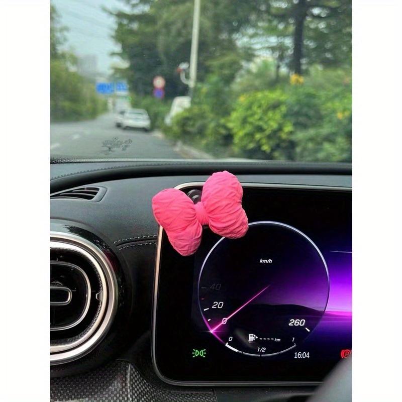 Cute Bow Tie Car Decoration Ornament, Creative Interior Decor for Rearview Mirror, Dashboard