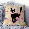 Cute Cartoon Cat Pillow Gift Home Office Decoration Bedroom Sofa Car Cushion Cover Case 45x45