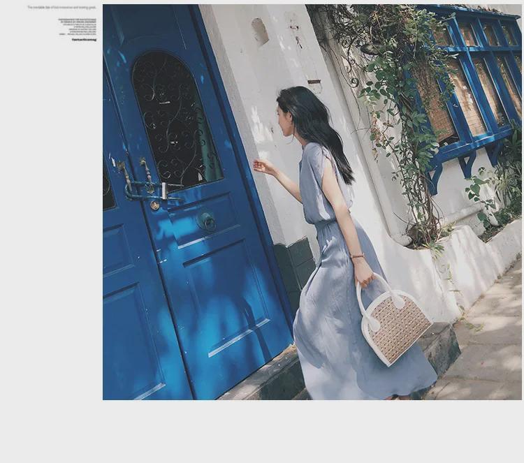 2024 Sommer Koreanischer Stil Chiffonkleid: Französisch inspiriert, Knielang, Elegant & Trendy