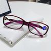 New middle-aged and elderly fashionable and elegant women's street stall lantern reading glasses anti-blue full-frame high-end far-sighted glasses