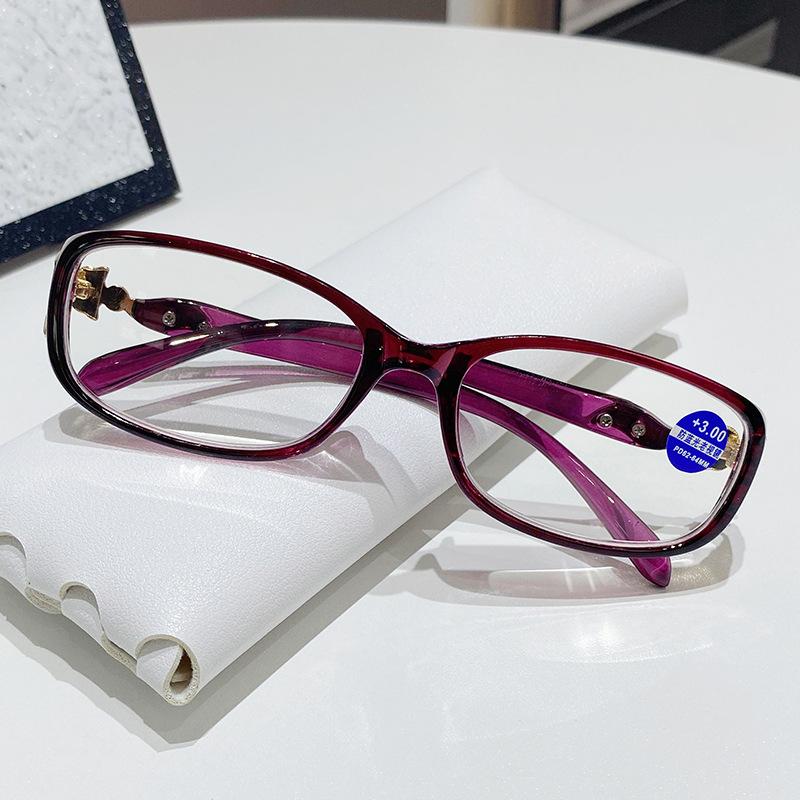 New middle-aged and elderly fashionable and elegant women's street stall lantern reading glasses anti-blue full-frame high-end far-sighted glasses