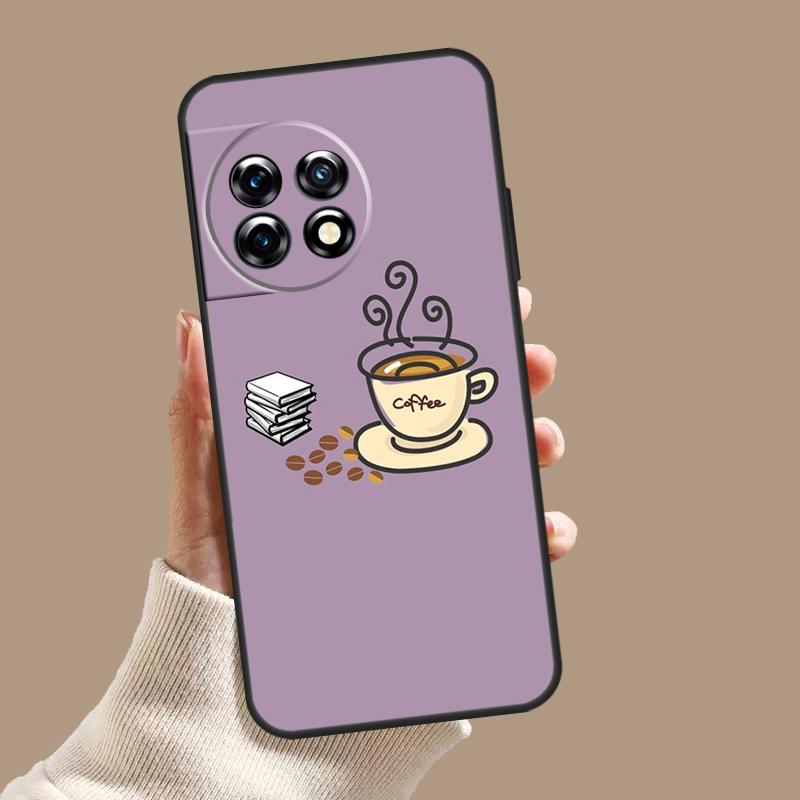 Books And Coffee Case For OnePlus 11 12 9 10 Pro 10R 12R 8T 10T OnePlus Nord N30 N20 N10 CE 3 2 Lite Cover