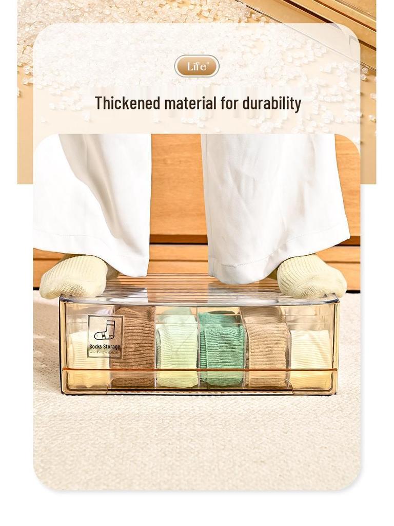 Stackable Multi-Layer Underwear and Medicine Organizer Box - Transparent, Multi-Purpose Storage.