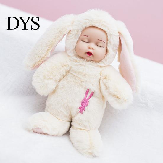 Niedliches Langohr-Kaninchen, weiches Plüschtier, schlafende Hasenpuppe für Kinder, Geburtstagsgeschenk