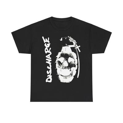 230 Gsm 100% Cotton Discharge T Shirt Hardcore Punk Gbh The Exploited Crass Amebix Anti Cimex Extreme Noise Terror Nausea Unisex Heavy Cotton T Shirt