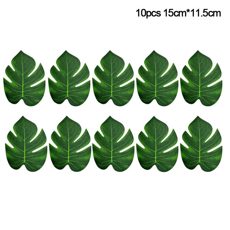 

10 шт. Искусственные Гавайские Тропические Пальмовые Листья Гавайский Луа Пляжная Тематическая Вечеринка Принадлежности Свадебное Украшение Стола Лист Черепашьего Панциря