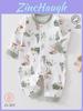 Baby Cotton Footed Romper With Long Sleeves For Newborns And Infants